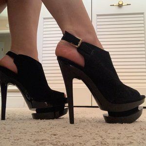 Black double sole Jessica Simpson heels